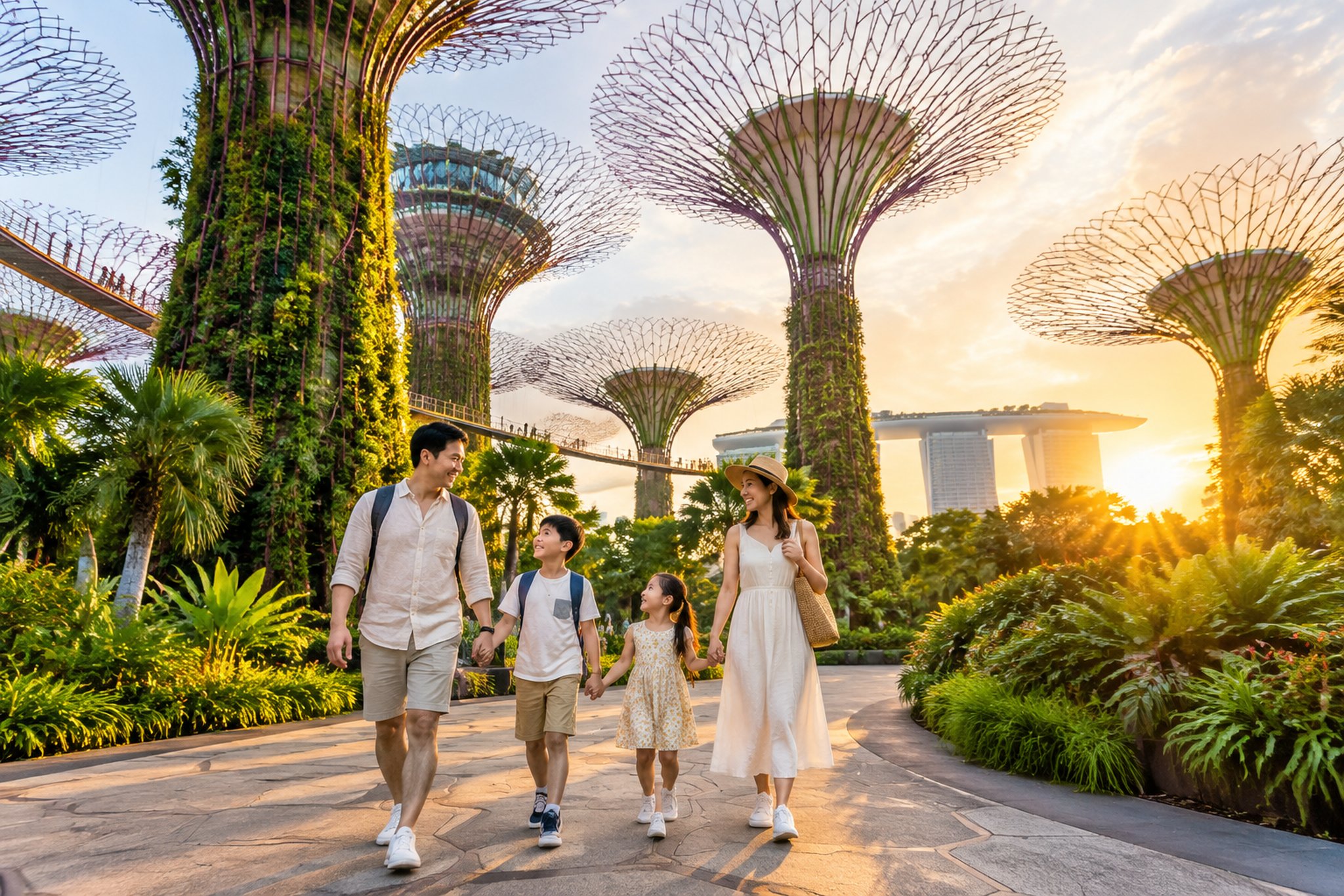 新加坡定制游-家庭亲子滨海湾花园超级树-GK Travel金溪旅行社