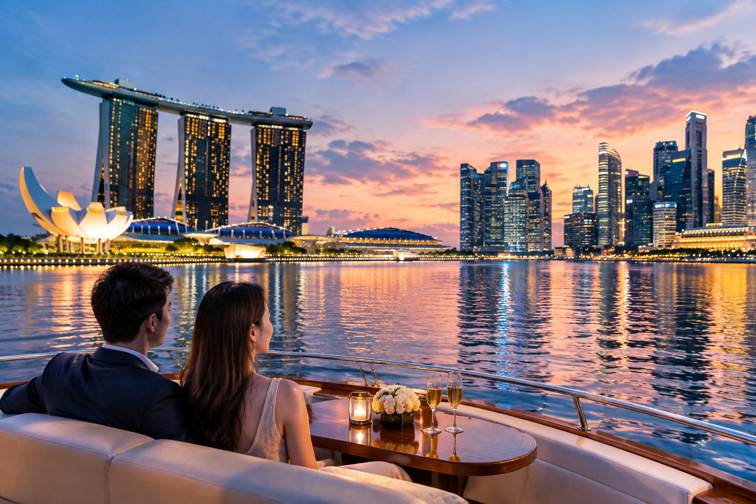 新加坡定制游-蜜月浪漫滨海湾游船-Singapore Honeymoon Custom Tour